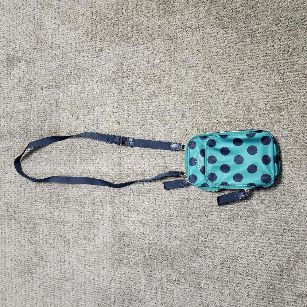 Kate Spade Crossbody Bag Green Blue Polka Dot Women's Size Small